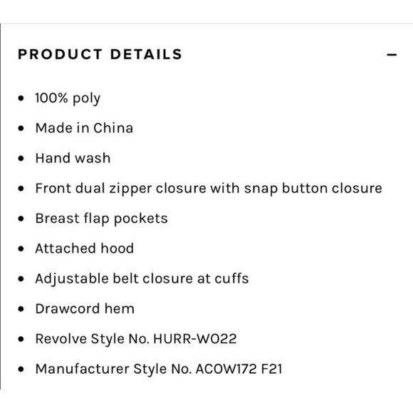 Revolve - h:ours Major Quilted Jacket in Army Green with Hood & Double Zips - Picture 11 of 11